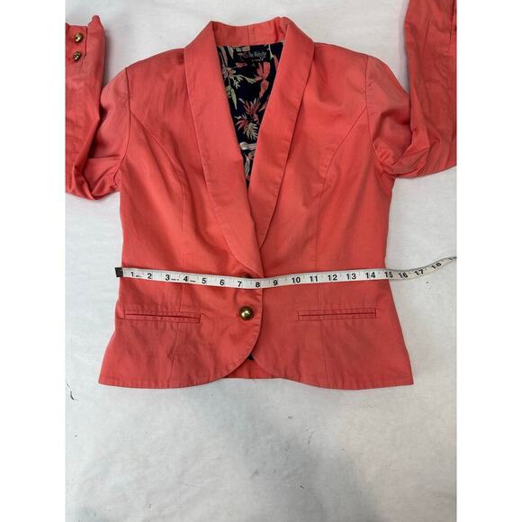 The Webster MIAMI at Target Cinched Blazer Coral Jacket Career Size 4 - Picture 6 of 10